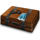 Koffer en vliegtickets